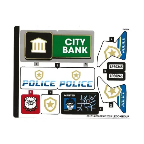 Sticker Sheet for Set 60245-1