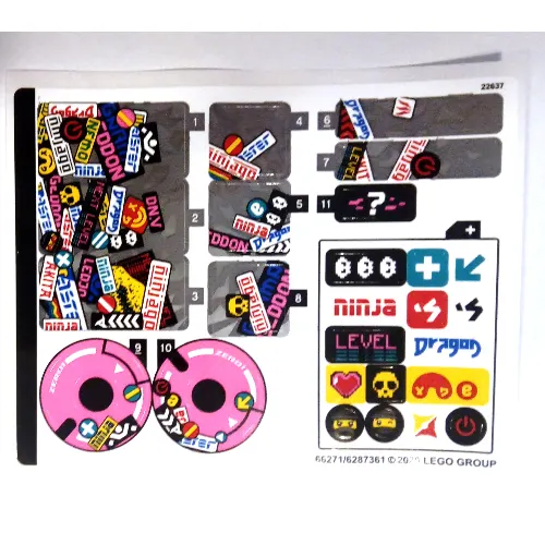 Sticker Sheet for Set 71710-1