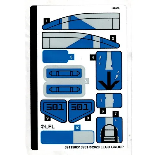 Sticker Sheet for Set 75280-1