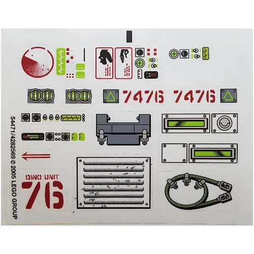 Sticker Sheet for Sets 7476-1, 7297-1