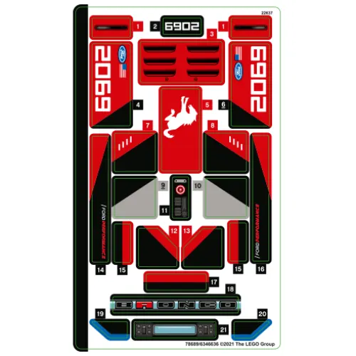 Sticker Sheet 1 for Set 76905-1