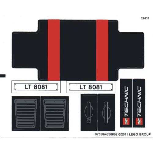 Sticker Sheet for Set 8081-1
