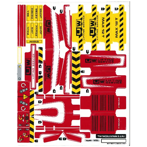 Sticker Sheet for Set 8258-1