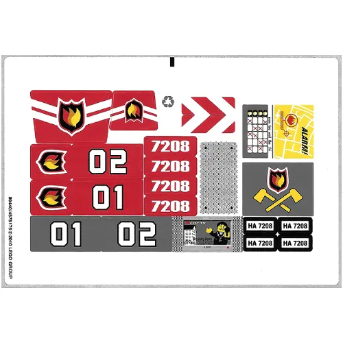 Sticker Sheet for Set 7208-1