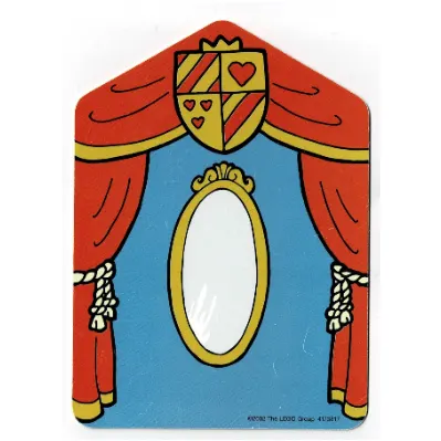Backdrop for Set 3615-2 / 9131-1, Mirror and Orange Curtains / Alchemy Lab