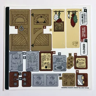 Sticker Sheet for Set 21341-1