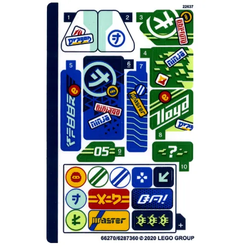 Sticker Sheet for Set 71709-1