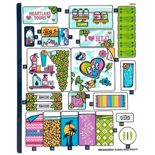 Sticker Sheet for Set 41395-1