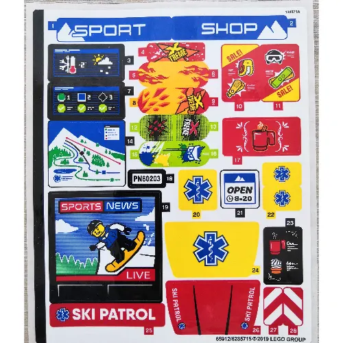 Sticker Sheet for Set 60203-1