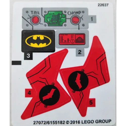 Sticker Sheet for Set 76055-1