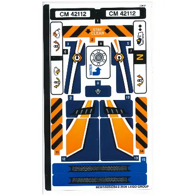 Sticker Sheet for Set 42112-1