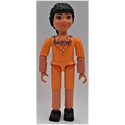 Belville Figure Articulated Elbows, Child, Female, Black Hair, Medium Orange Shorts and Top (Princess Paprika)