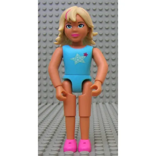 Belville Figure Fixed Elbows, Child, Female, Light Yellow Hair, Blue Eyes, Light Blue Swimsuit and Stars Print