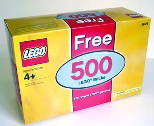 Free 500 LEGO Bricks (Bonus box and its contents only)