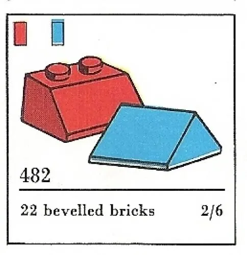 Slopes and Slopes Double 2 x 2, Blue (The Building Toy)
