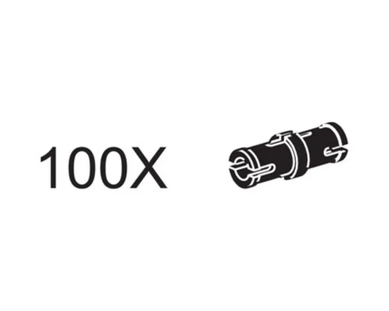 Connector Pegs with Friction Ridge (Black)