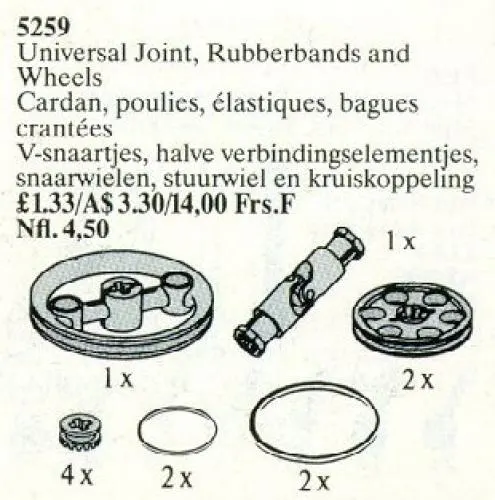 Universal Joint, Rubber Bands, and Wheels