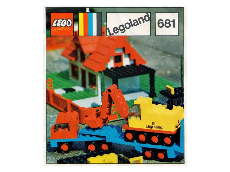 Low-Loader with 4 Wheel Excavator