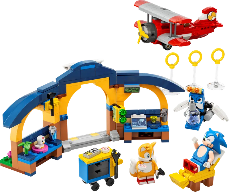Tails' Workshop and Tornado Plane