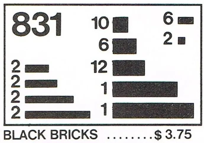 Parts Pack, Black Bricks